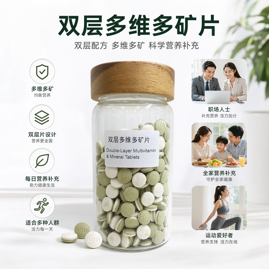 Factory-customized, pet double-layer multi-dimensional and multi-mineral tablet health food