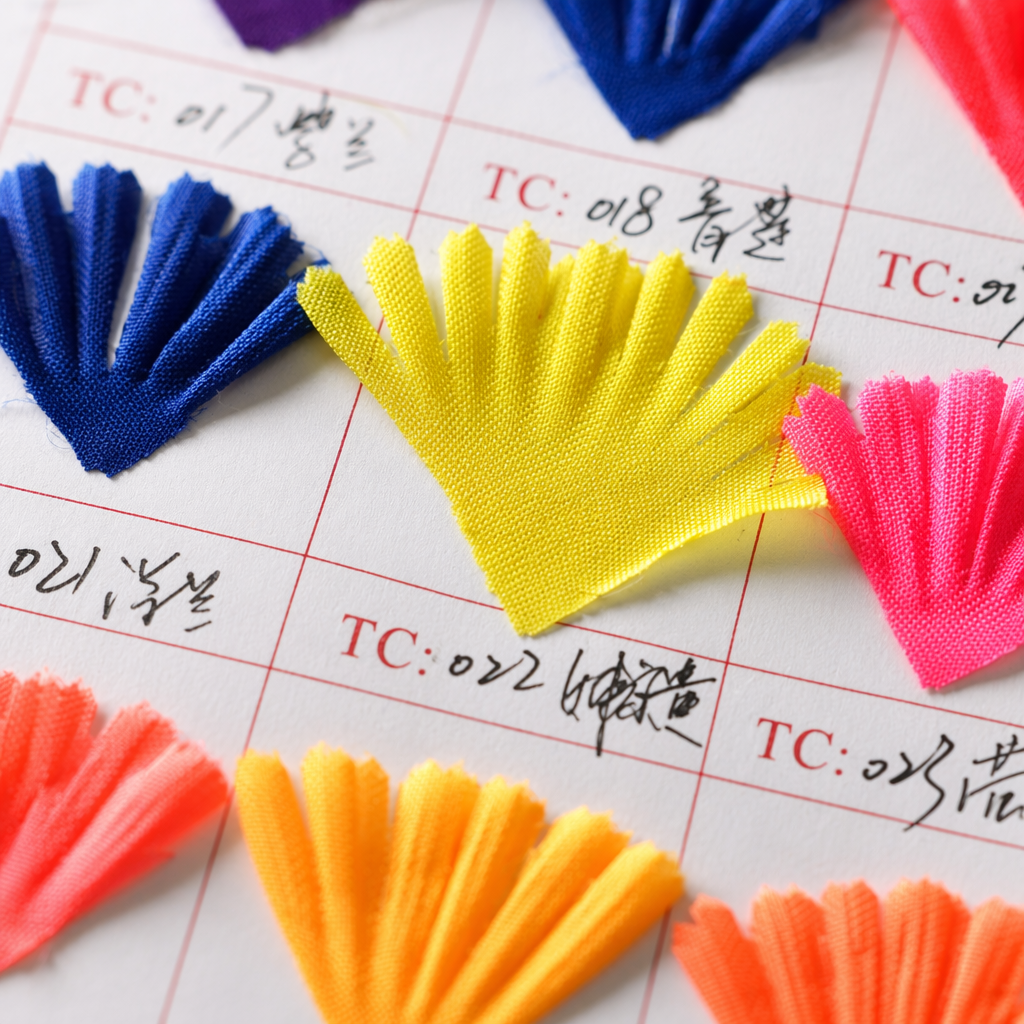 Meisheng Dye Chemical Color Dye Color Card sample, fan-shaped fabric color sample, TC number, Chinese color name Application Scenario