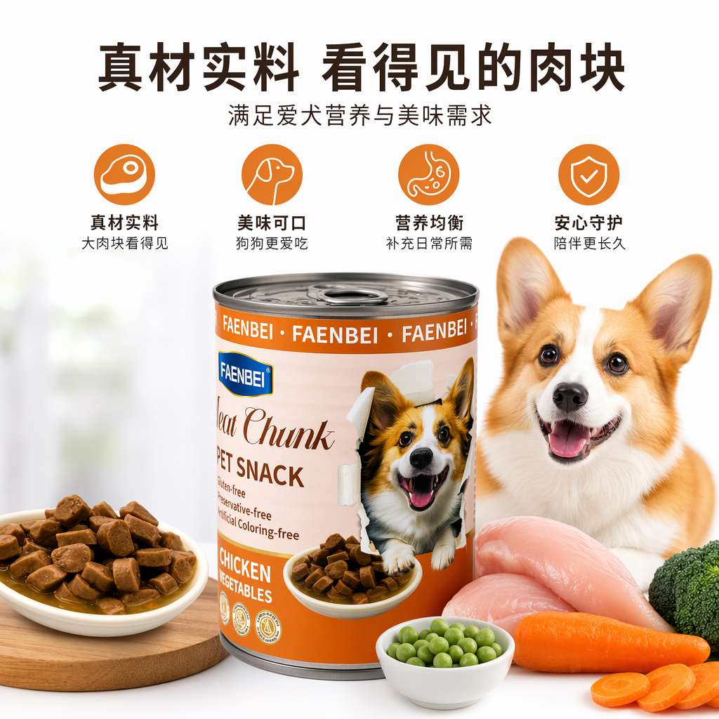 肉粒狗零食罐头