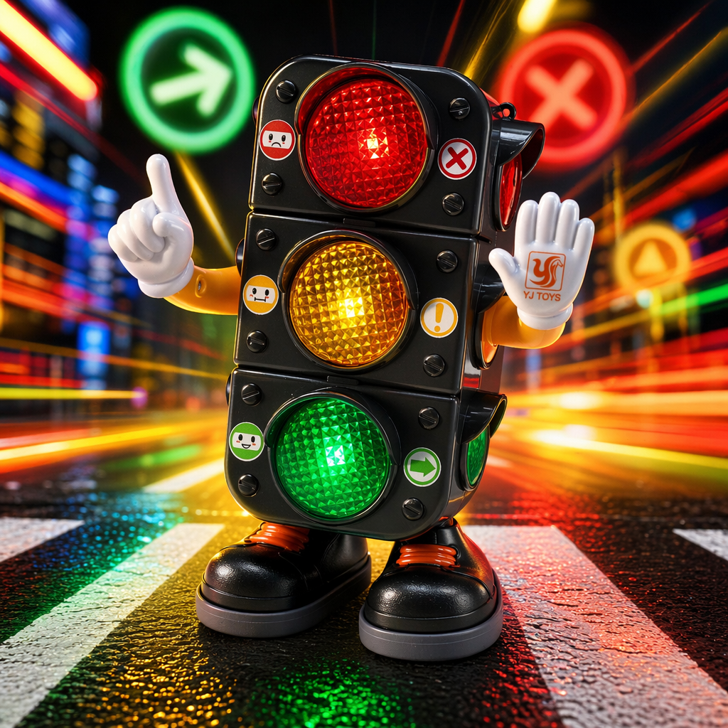Black traffic signal light toys simulate traffic lights and children's educational AIDS Specification image