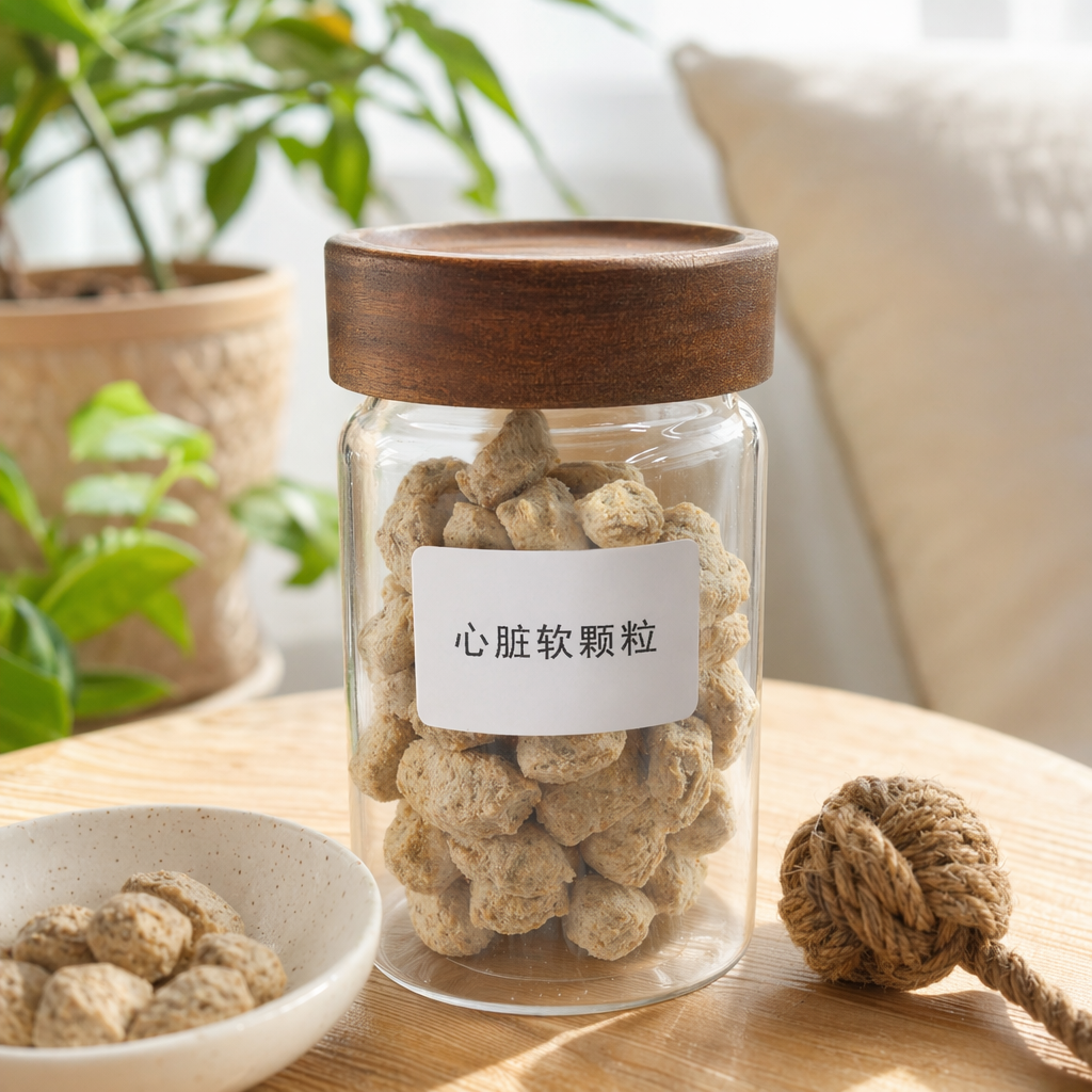 Transparent glass can for heart soft particles, food-grade sealed for preservation and portability details Picture