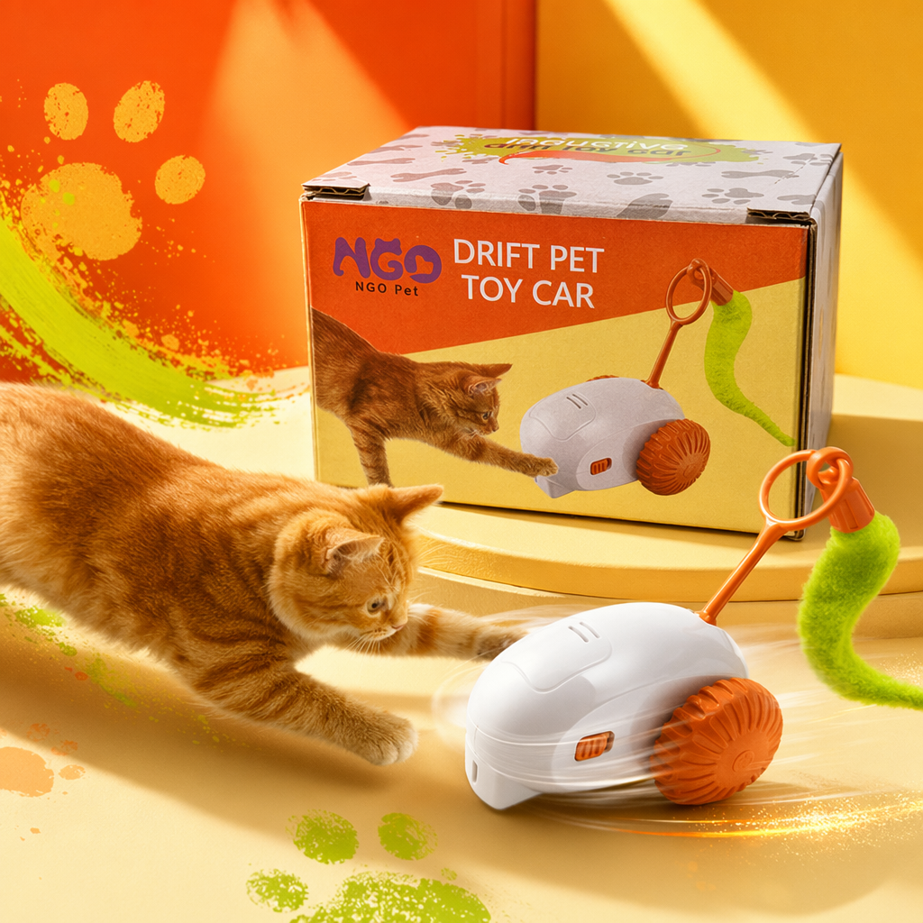 Cat Self-entertainment drifting car, pet toy, interactive toy for cats, also suitable for dogs Specification image