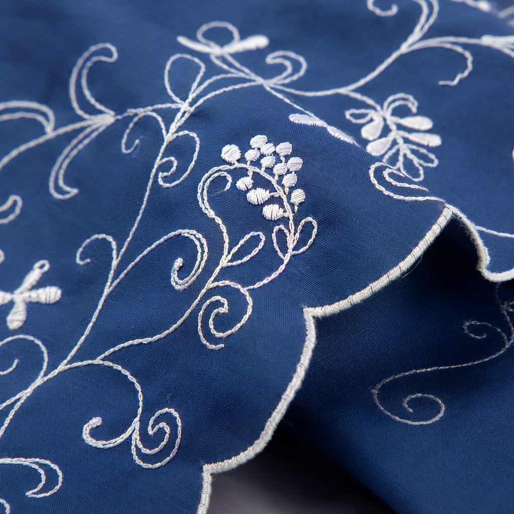 Blue embroidered tablecloth, thickened tablecloth, home decoration items Application Scenario