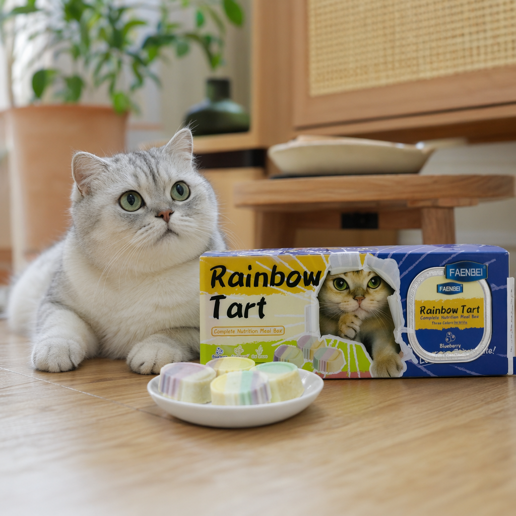 Colorful packaged cat food details Picture