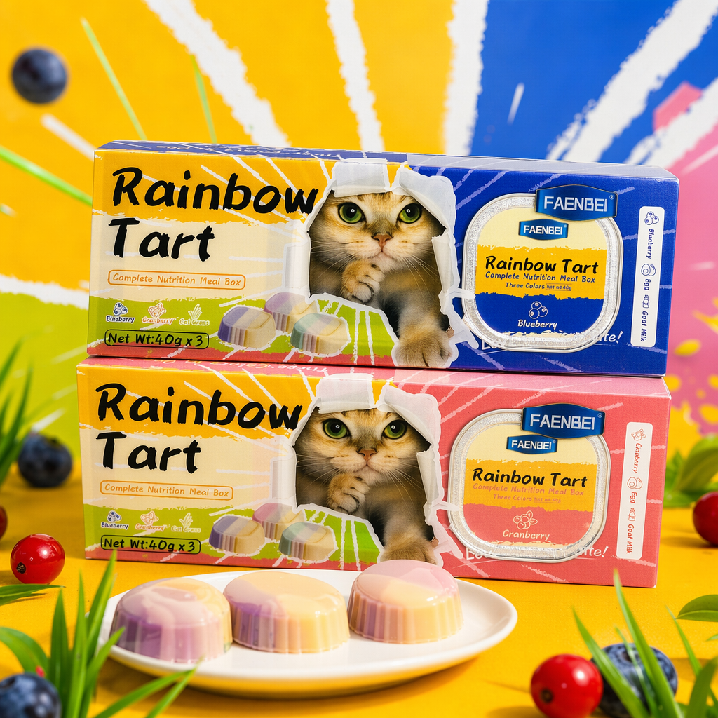 Colorful packaged cat food Specification image