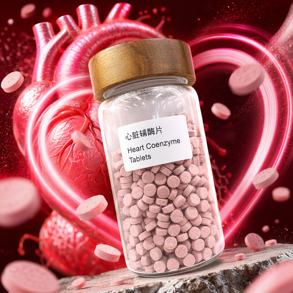 透明玻璃瓶装心脏辅酶片 营养补充剂 易吸收高活性 Specification image