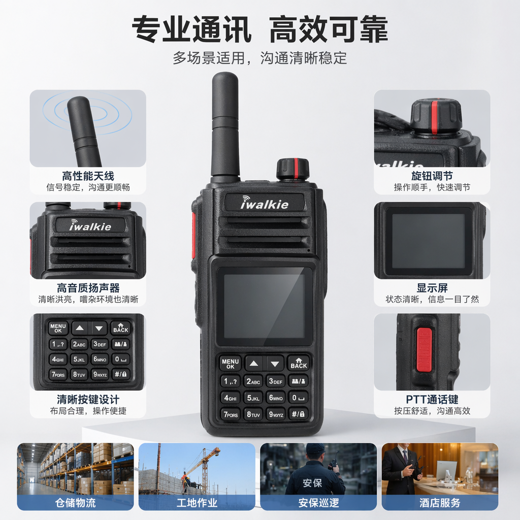 迈科HJ3698L黑色对讲机 无线通讯设备 防水防摔 家用办公两用