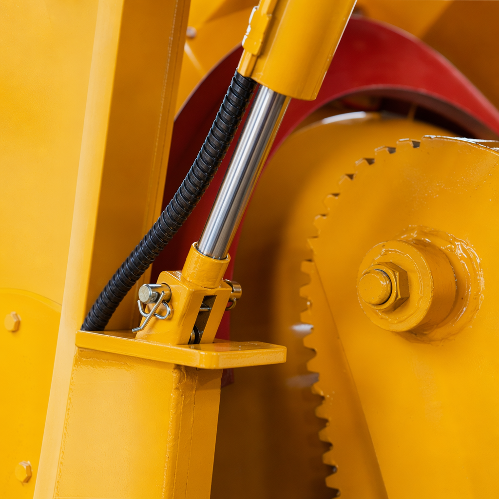 Yellow concrete mixer, small portable electric mixer, suitable for household use on construction sites Application Scenario