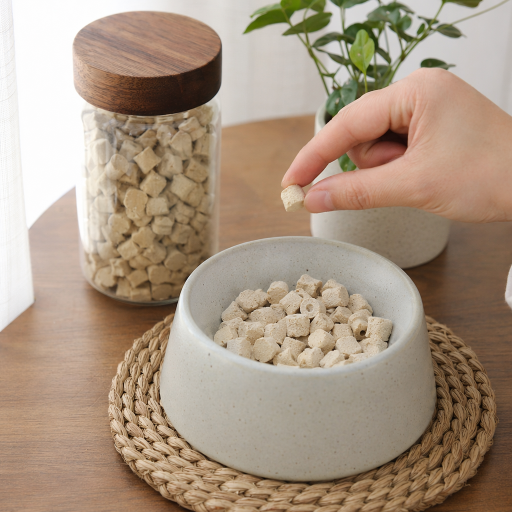 Transparent glass canned vitamin freeze-dried granules are portable, sealed and fresh-keeping nutritional supplements details Picture