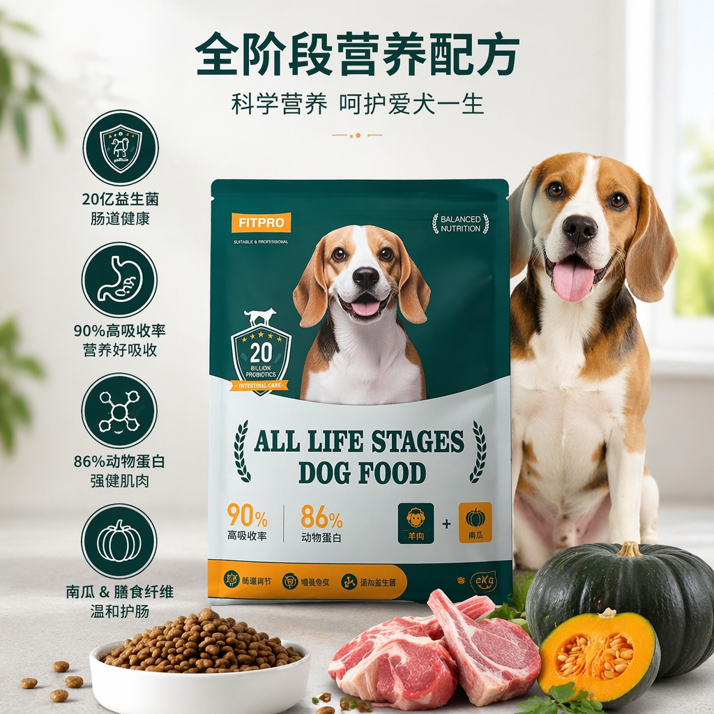 跨境狗粮天然无谷成犬专用高蛋白营养均衡无添加