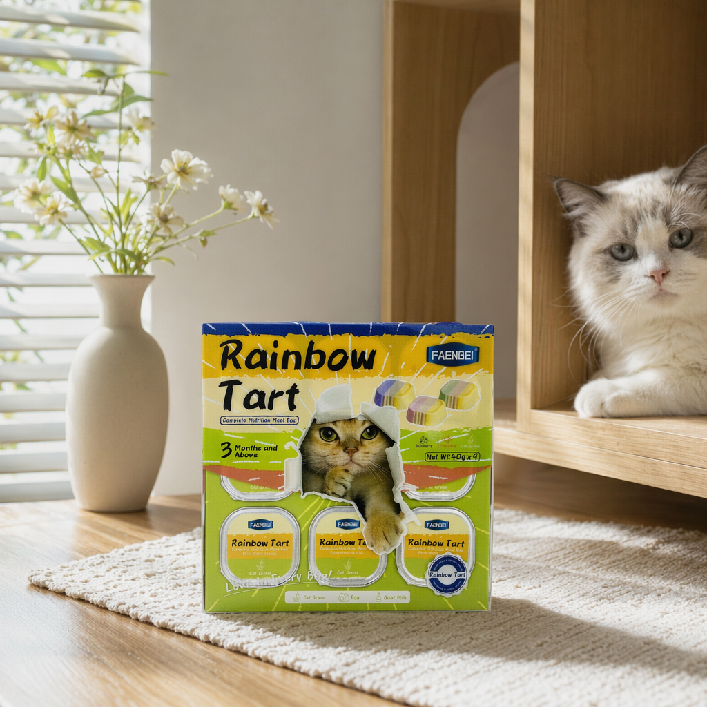 Colorful packaging for cats to eat meat, eggs, milk dada details Picture