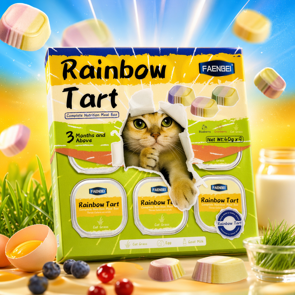 Colorful packaging for cats to eat meat, eggs, milk dada Specification image