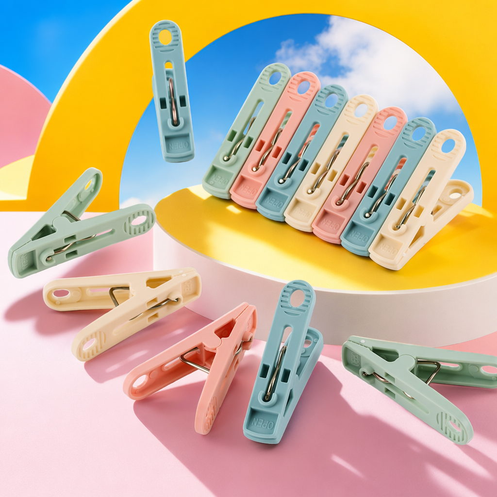 彩色塑料晾衣夹细节图