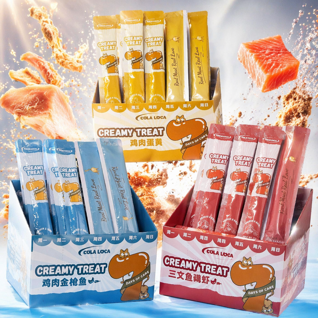 猫零食包装盒及独立小袋  Specification image