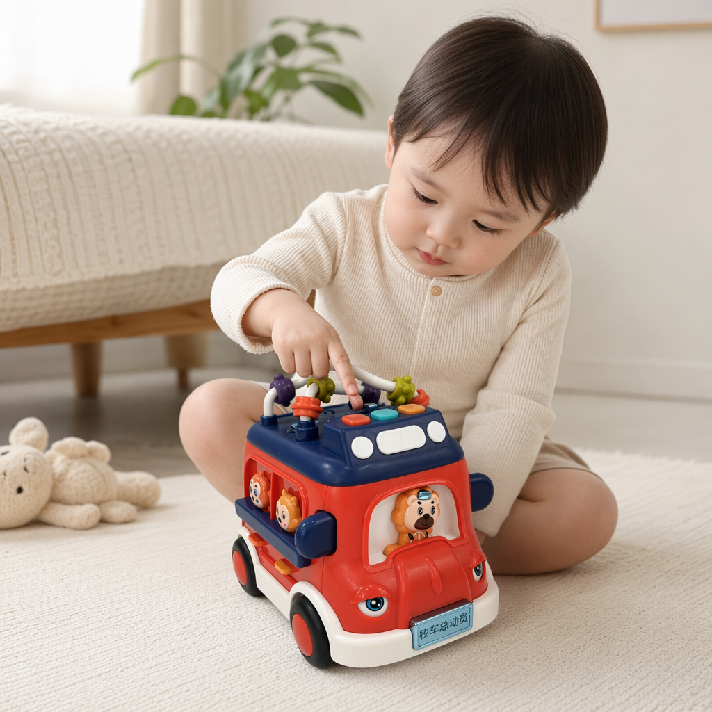 Red children's toy car, electric toy car, boys' educational early education vehicle details Picture