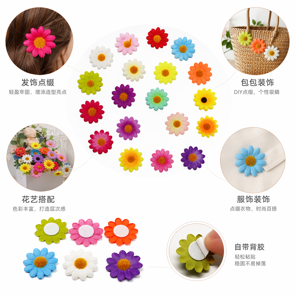 彩色人造花朵仿真花束装饰摆件家居插花DIY材料