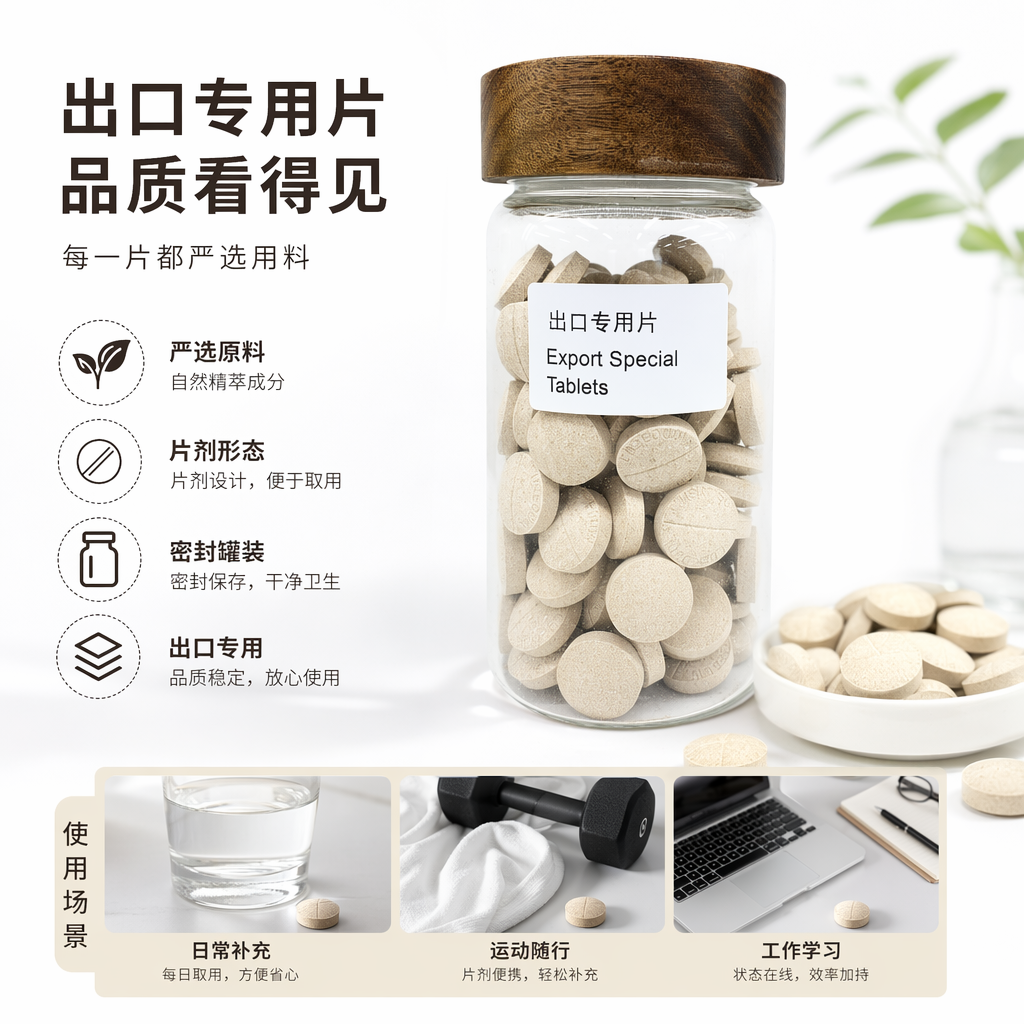 透明玻璃罐配木质盖子米色药片收纳罐