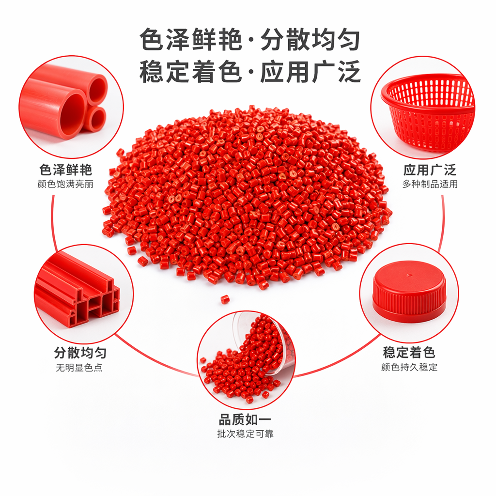 红色颗粒状塑料原料 食品级PP注塑专用粒料 25kg/袋