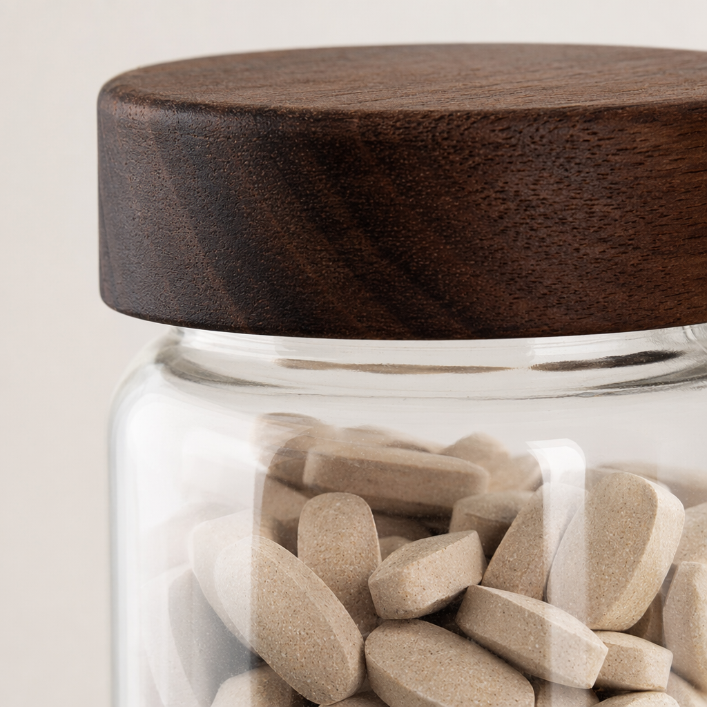 Transparent glass bottle recycled conditioning tablets are environmentally friendly and reusable for home cleaning and care Application Scenario