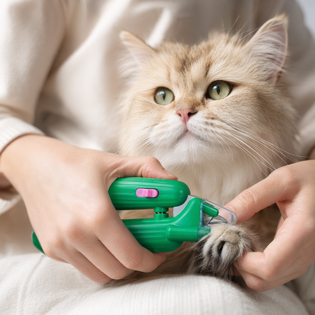 Green pet nail clippers are specially designed for pets. They are portable, safe and won't hurt your claws details Picture