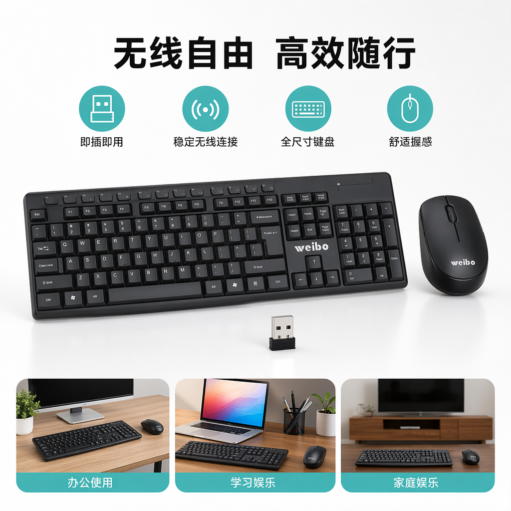 黑色机械键盘鼠标套装 有线静音办公游戏兼容WinMac