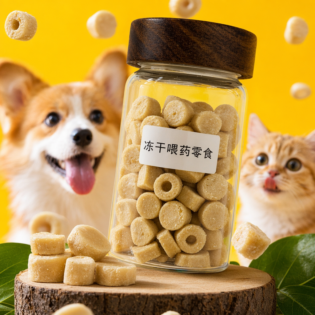 透明玻璃罐装冻干喂药零食 宠物专用 高营养易携带 Specification image