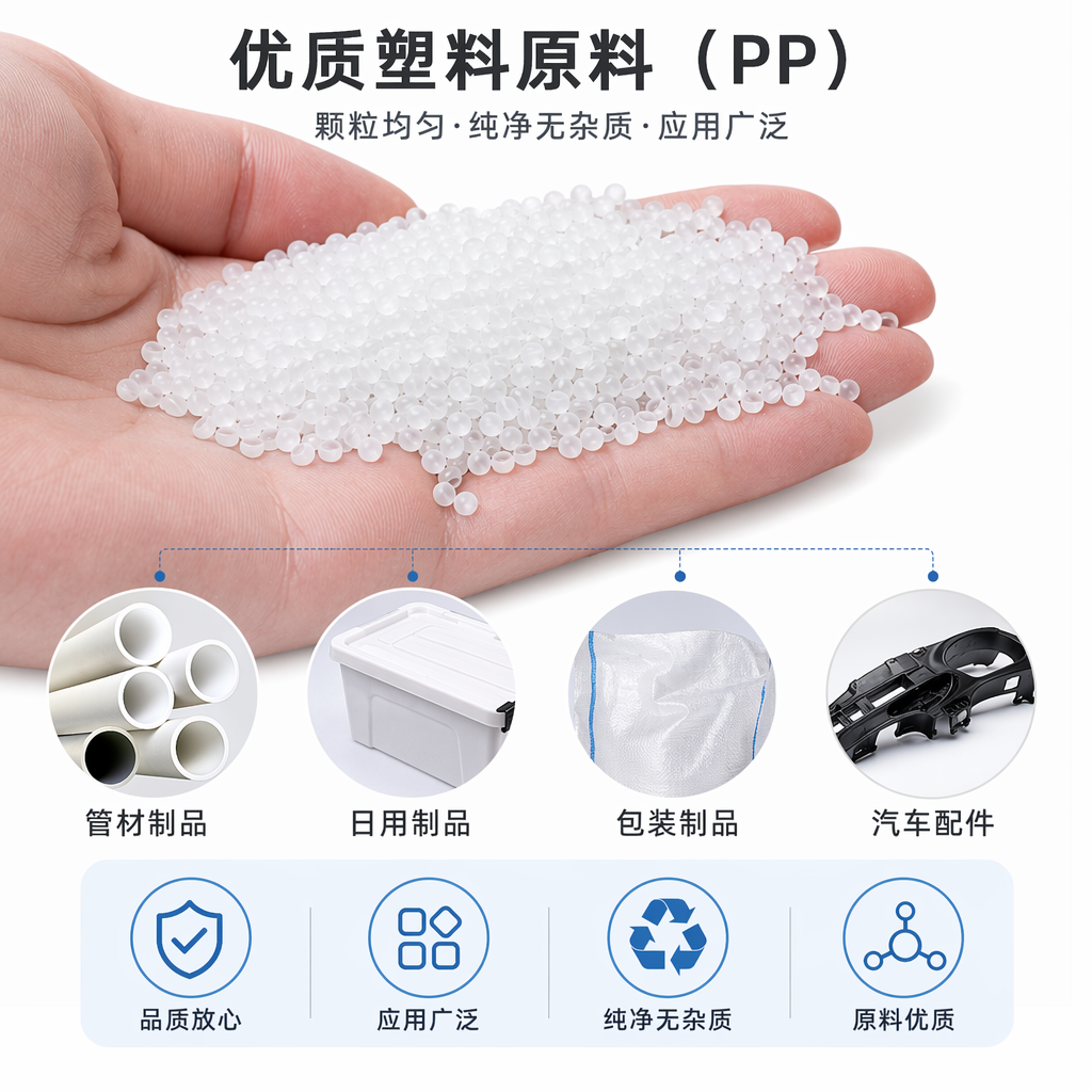 白色颗粒状塑料粒子 工业级PP聚丙烯原料 25kg袋装图
