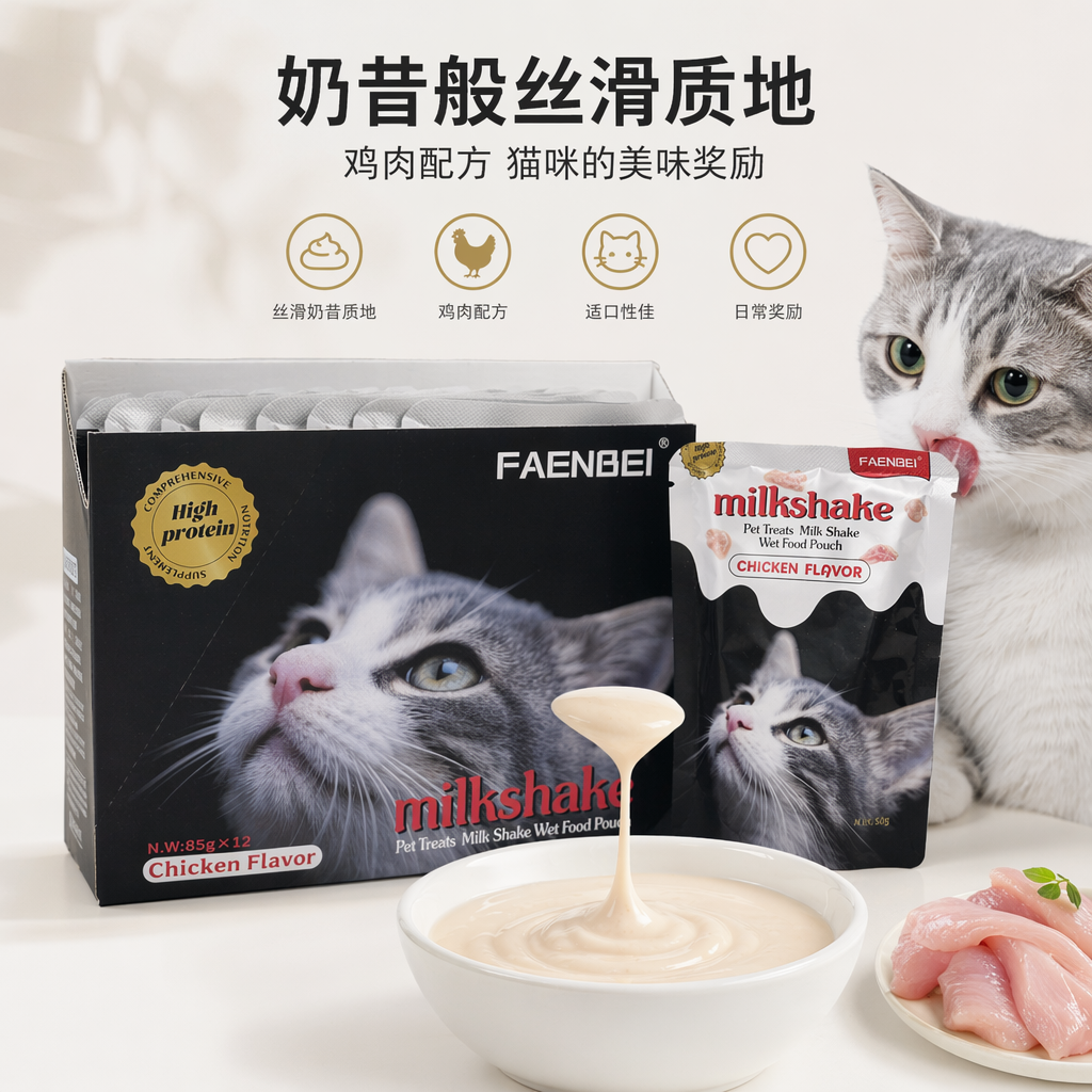 黑色包装零食奶昔湿粮包