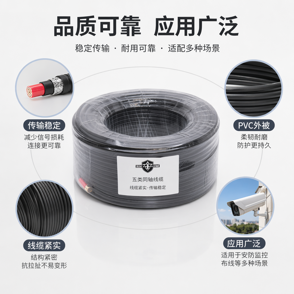 黑色线缆卷 SMA公头转母头缠绕电缆 俄文标签