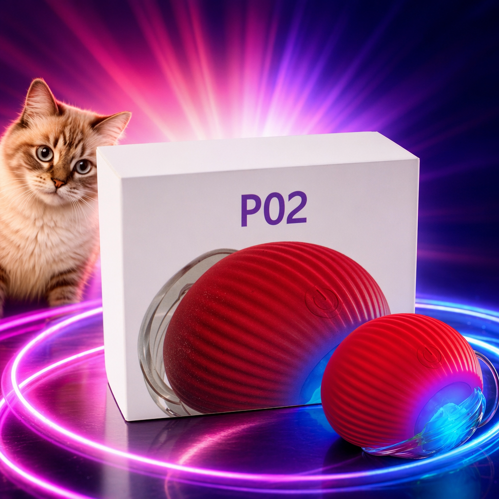 P02 Rolling Ball Pet Toys: Special feather type for cats, also suitable for dogs to play with. Pet supplies Specification image
