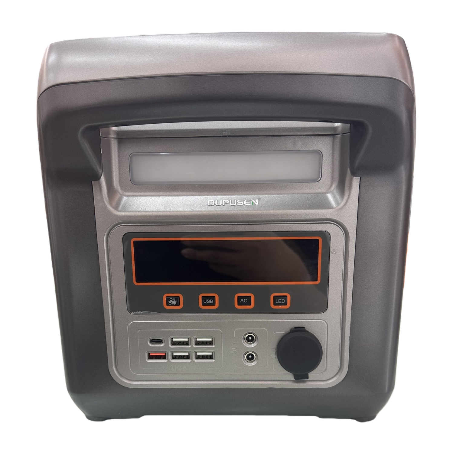 Grey portable power station, large-capacity outdoor household emergency charging and energy storage equipment Item Picture