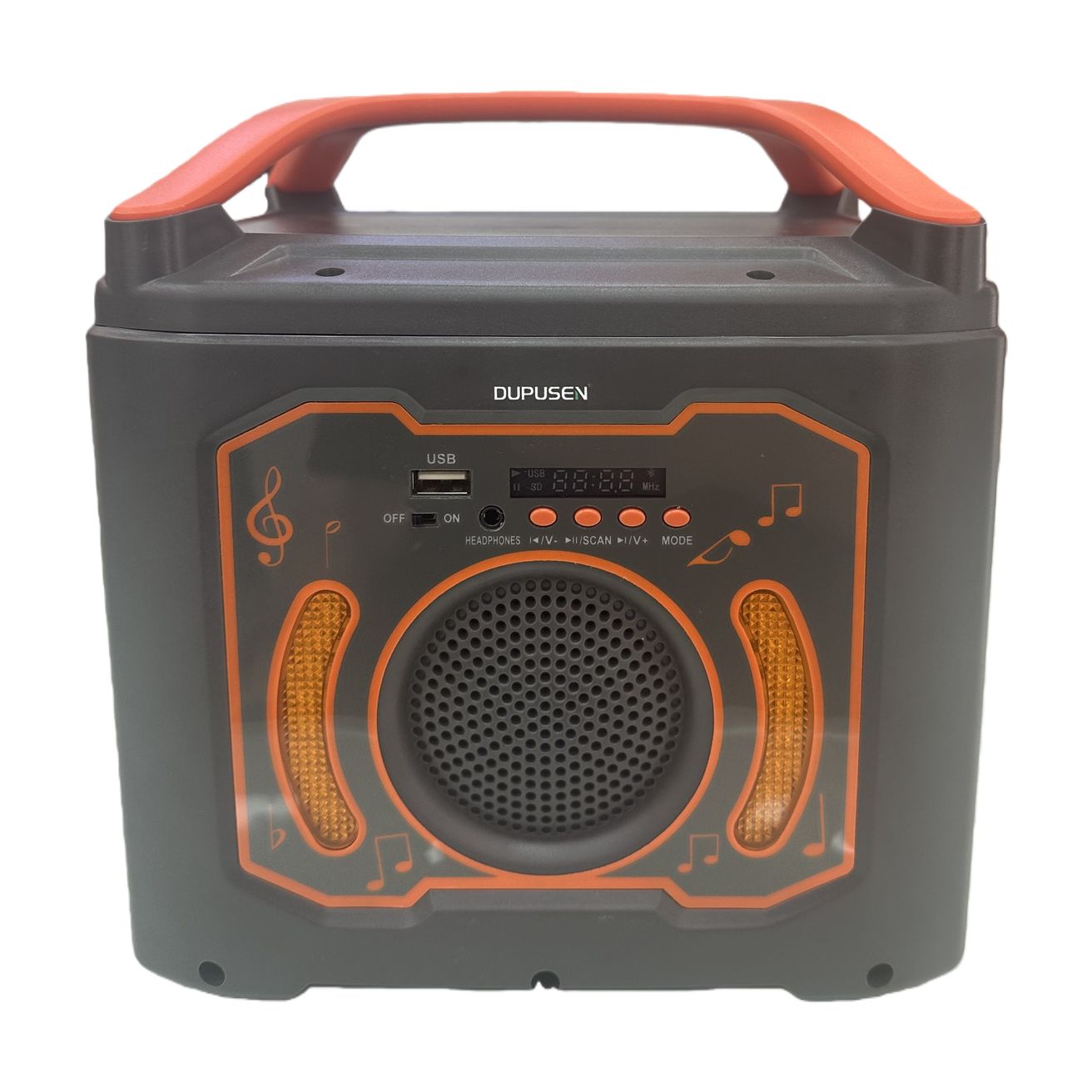 Gray-orange portable Bluetooth speaker, waterproof mini outdoor home rechargeable Item Picture