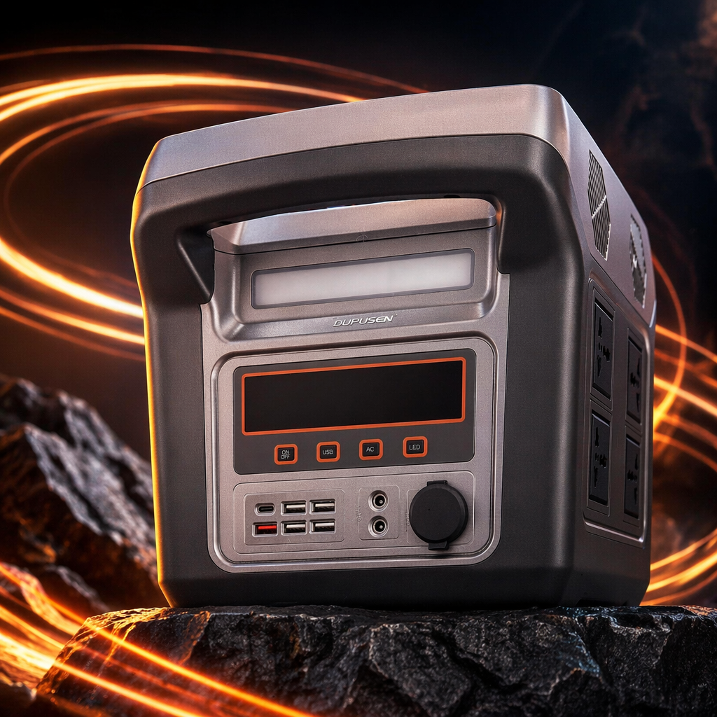 Grey portable power station, large-capacity outdoor household emergency charging and energy storage equipment Specification image