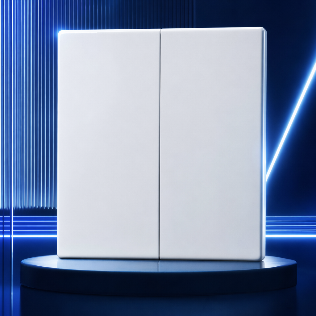 T5/T6白色双联开关 家用墙壁插座 86型简约现代 出口 Specification image