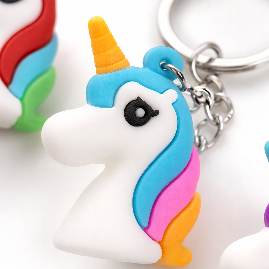 Colorful unicorn keychain, cute plush pendant, girls' bag decoration Application Scenario