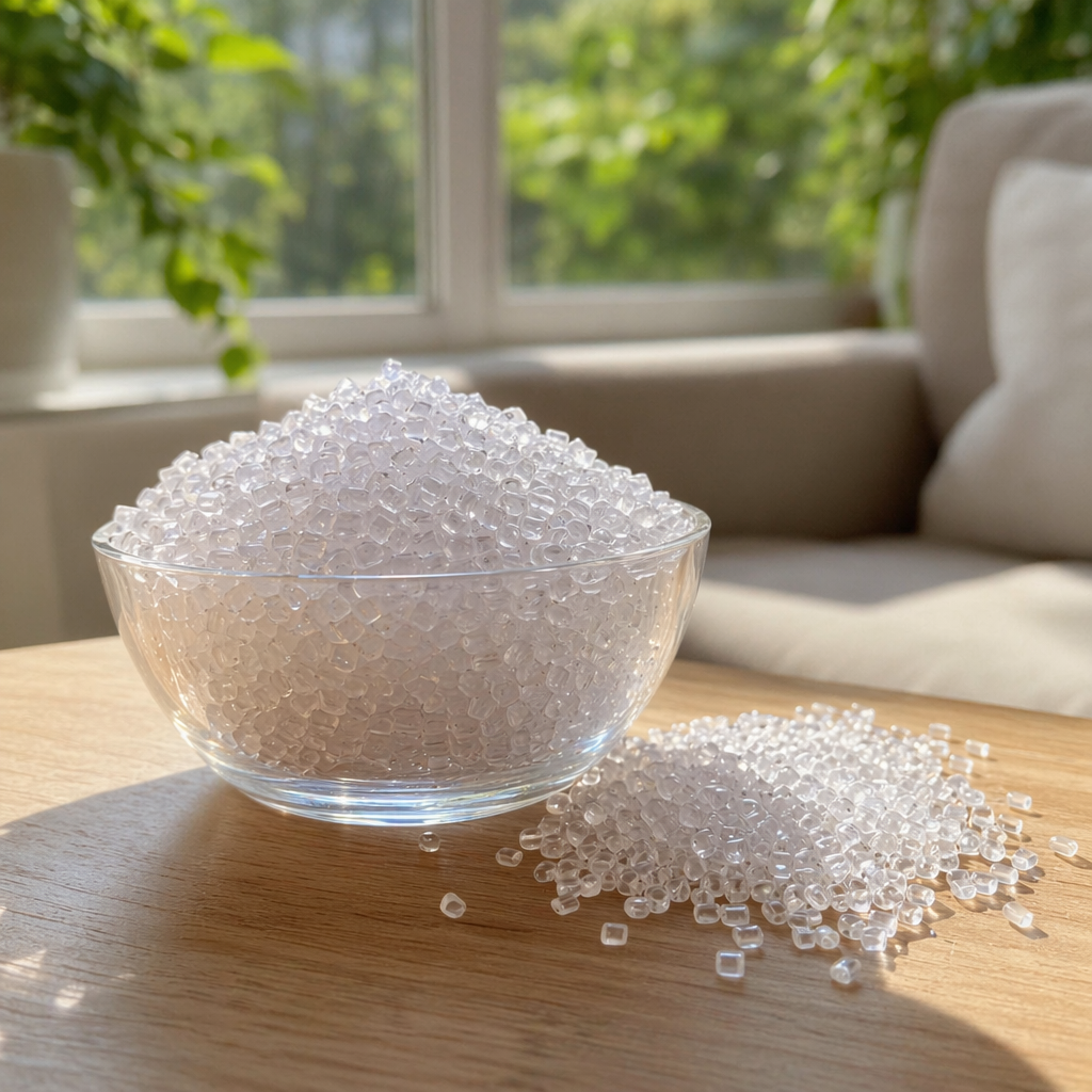 Transparent granular plastic particles, industrial-grade PP polypropylene raw material, general-purpose plastic particles details Picture
