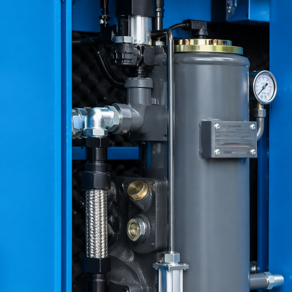 The blue industrial air compressor is silent, energy-saving, stable, durable, and has a large flow rate of single-phase 220V Application Scenario