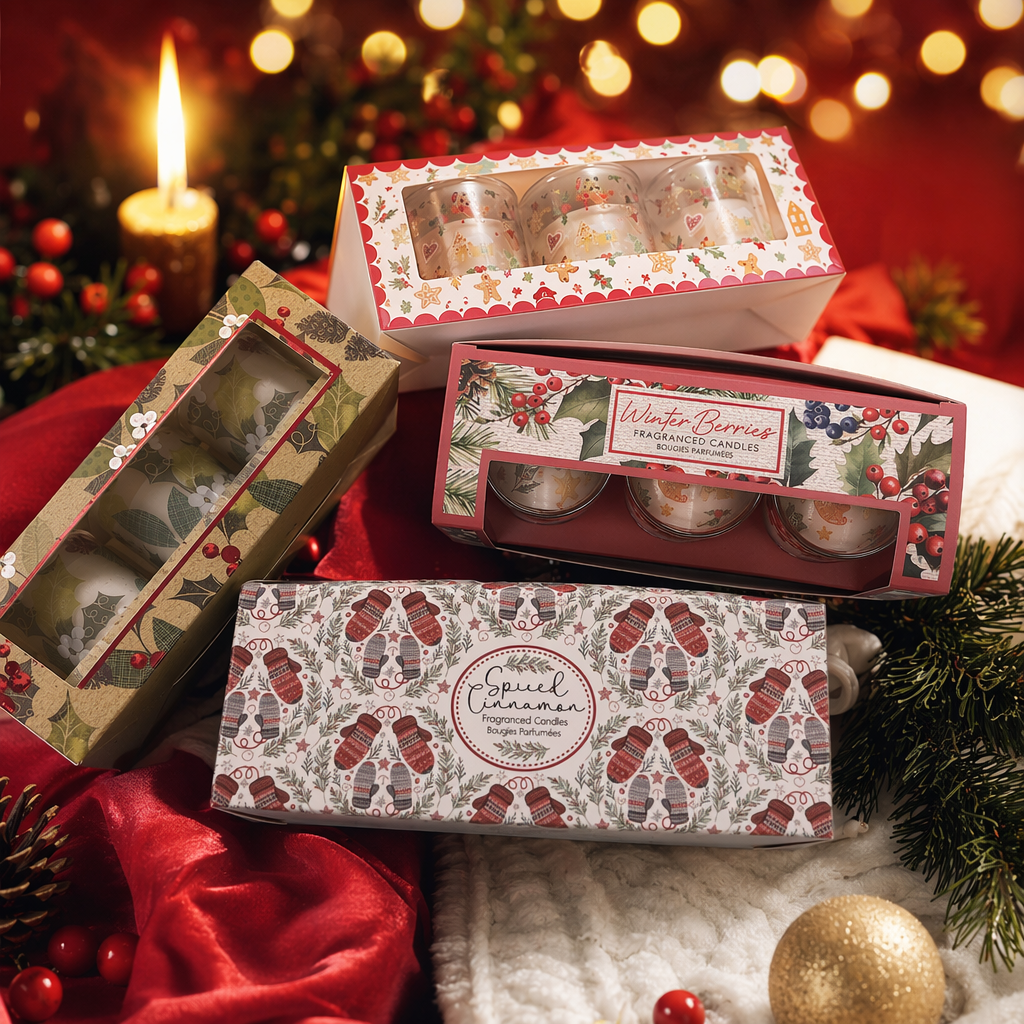 Christmas-themed scented candle gift box, an ideal choice for home decoration and gift-giving with a festive atmosphere Specification image