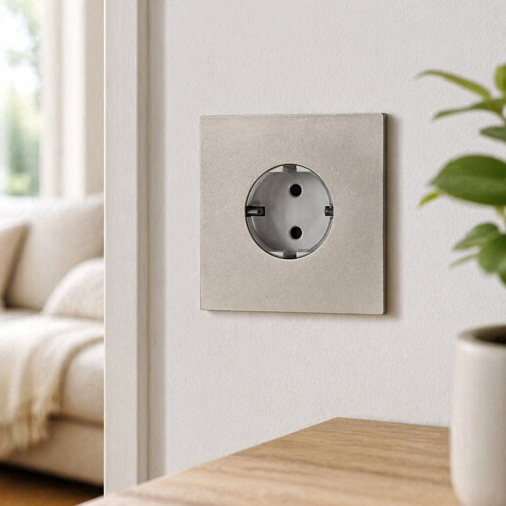 T2 Golden European-style wall socket is exclusively for export details Picture