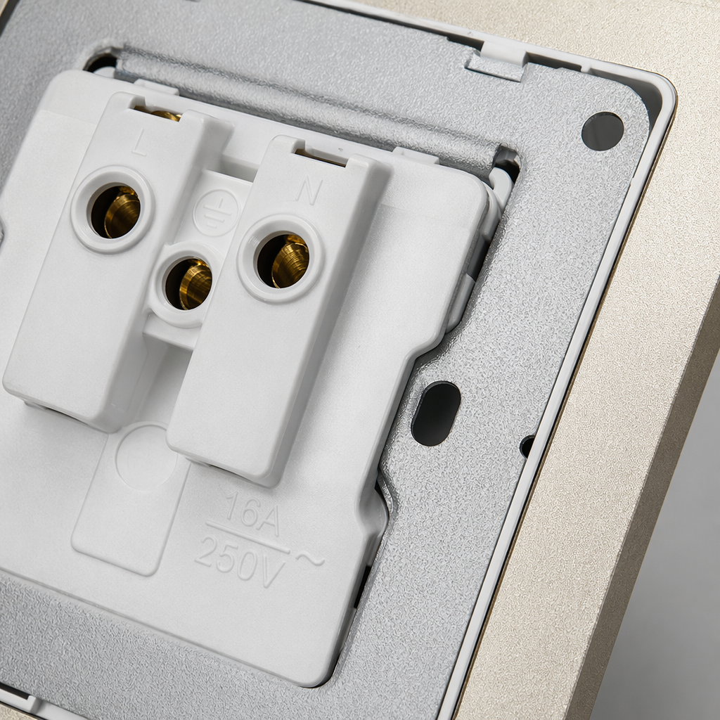 T2 Golden European-style wall socket is exclusively for export Specification image