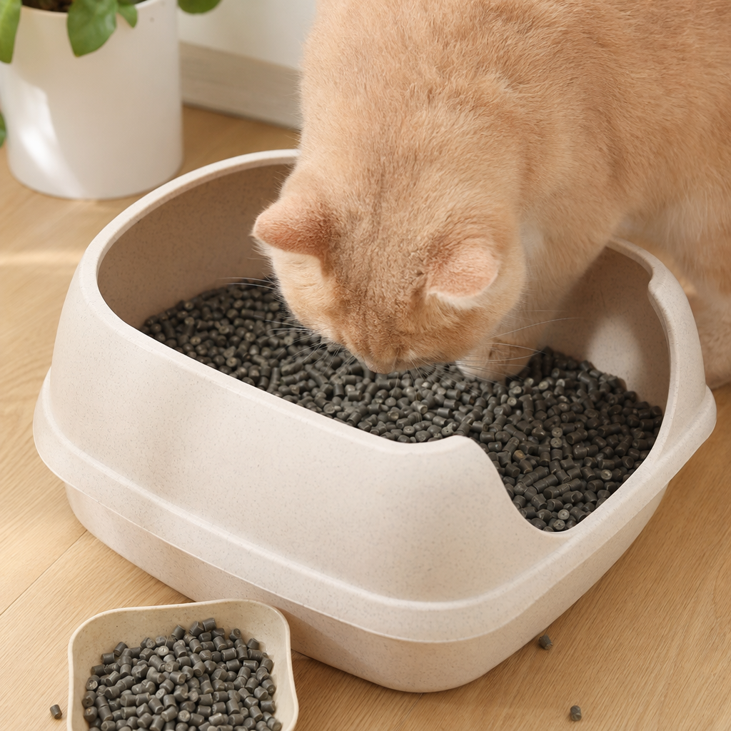 Grayish-green granular plastic particles, general engineering plastic raw materials, 25kg per bag details Picture