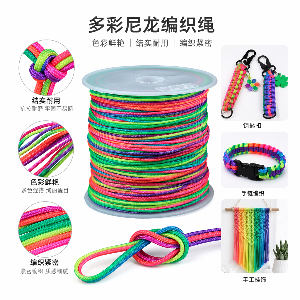 彩色绳线卷 多色混装 编织
