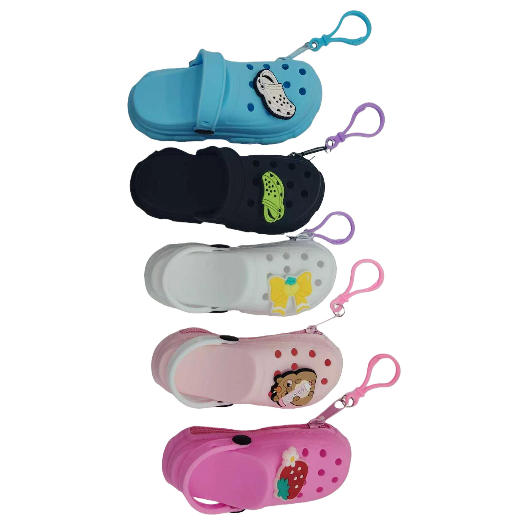 Colorful croc-shaped keychain fashion and creative pendant, suitable for both men and women Item Picture