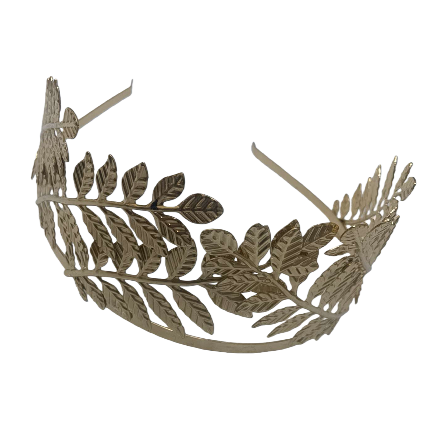Golden leaf-shaped headwear and artificial plant hair accessory for the bride's wedding Item Picture