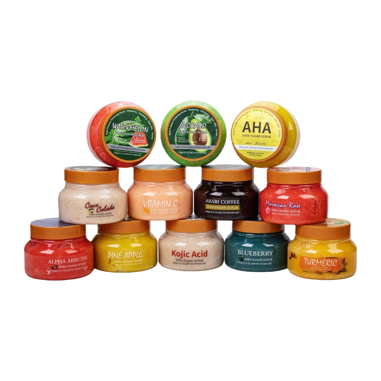Цветная глазурь от боди scrub 350g-консервированная смесь для тела, обезображивающего чехвана Item Picture