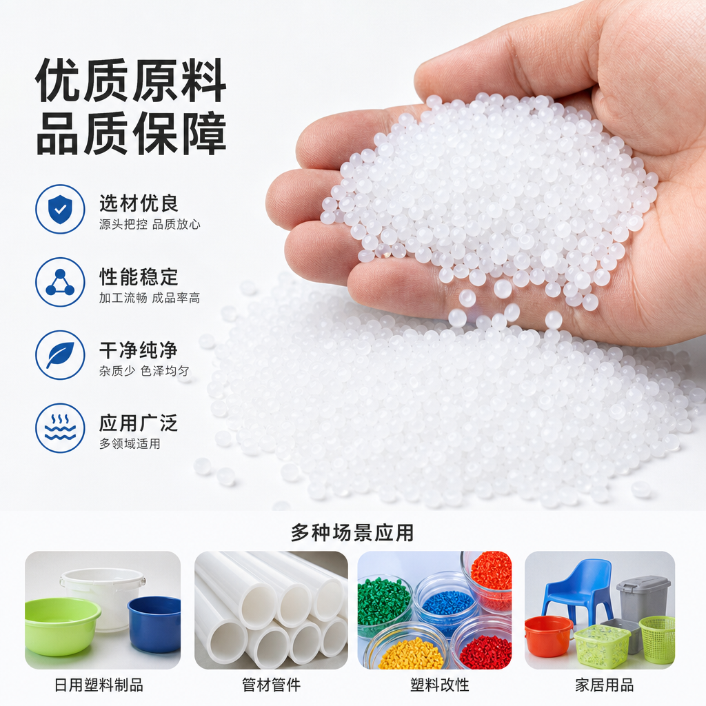 白色塑料颗粒 工业级PPPE原料 通用型填充料 5mm粒径
