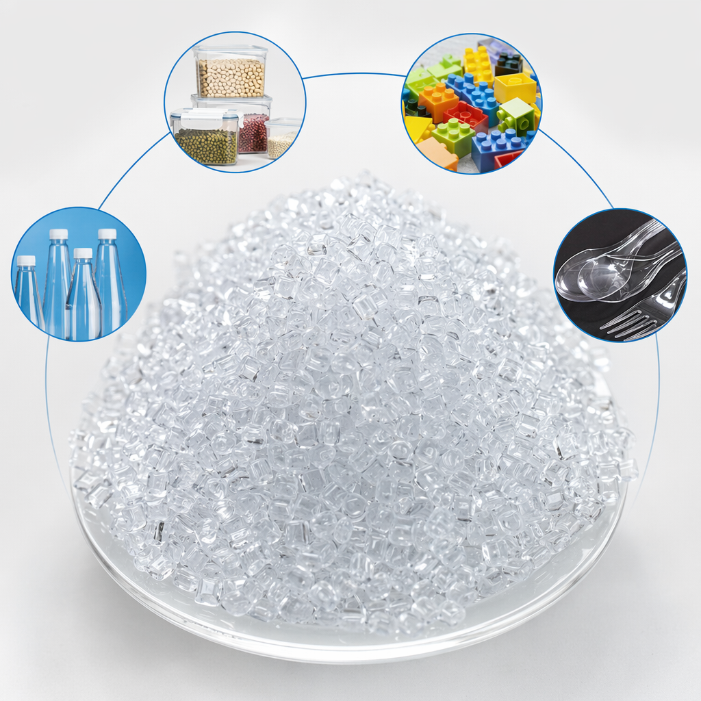 Transparent plastic granules, industrial-grade PPPE material granular raw material, 500g