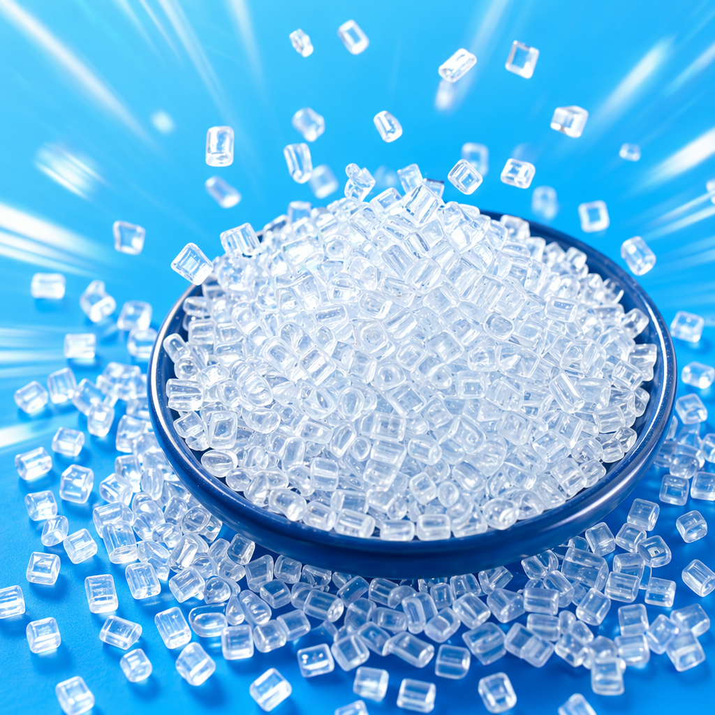 Transparent plastic granules, industrial-grade PPPE material granular raw material, 500g Specification image
