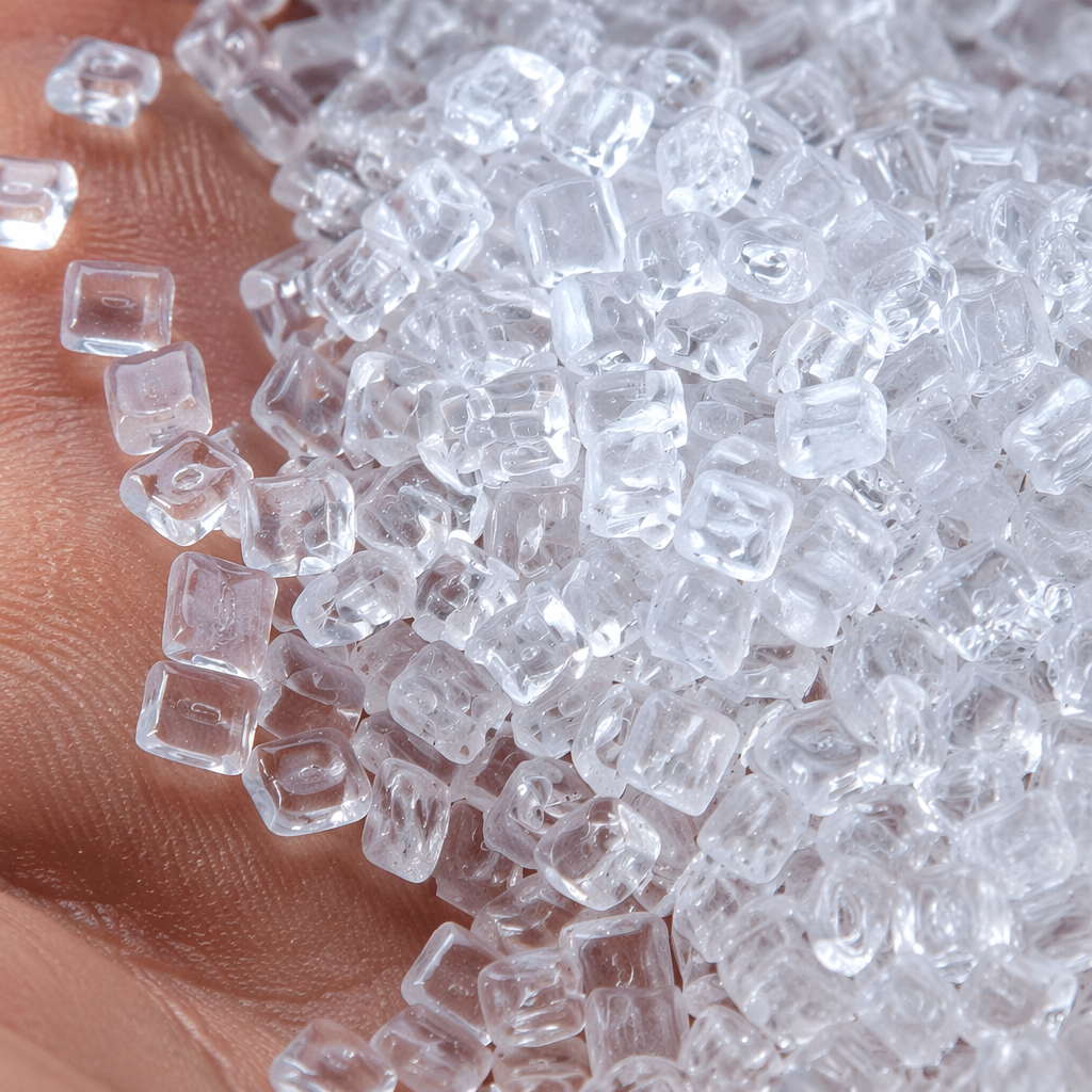 Transparent plastic granules, industrial-grade PPPE material granular raw material, 500g Application Scenario