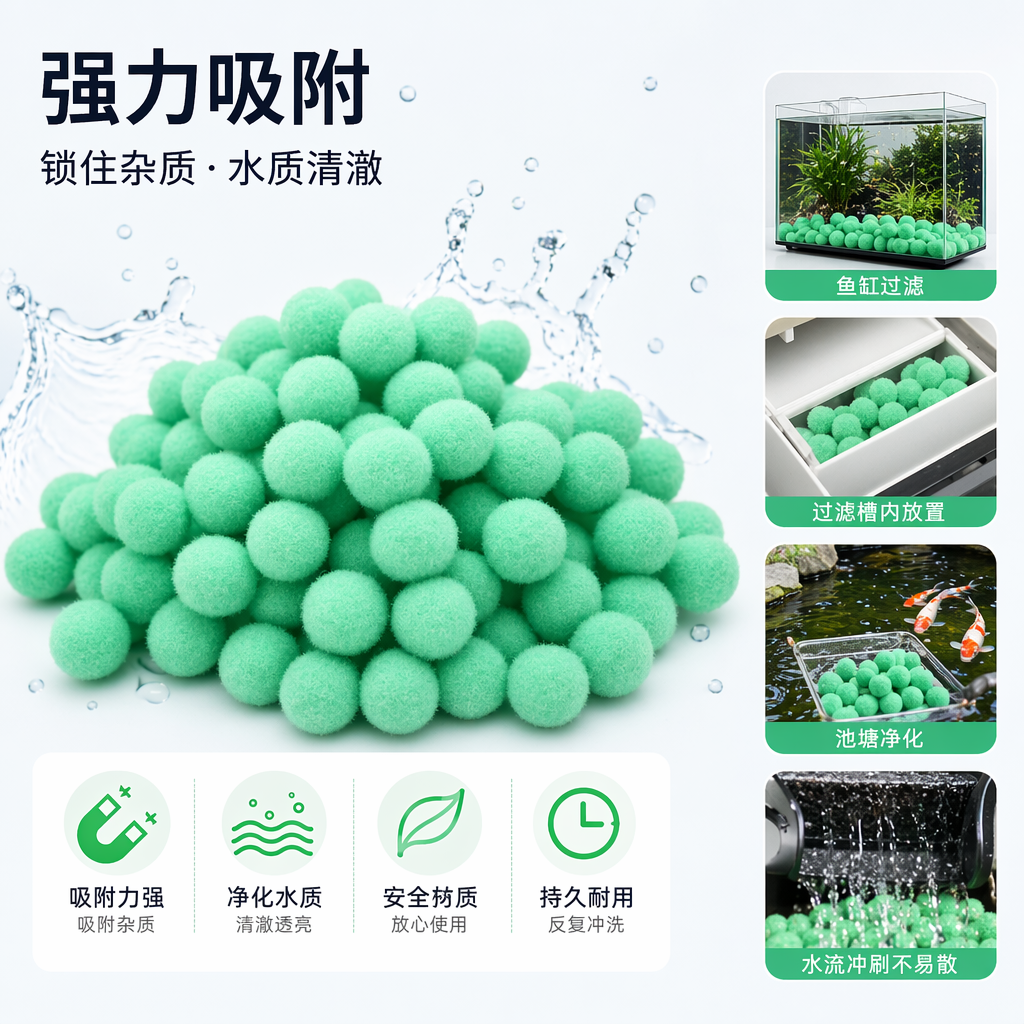绿色毛球堆装饰摆件家居创意毛绒球装饰品